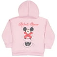thumbnail image 2 of Disney Minnie Mouse Girl's Zip-Up Hoodie - Minnie Autograph Long Sleeve Hooded Sweatshirt for Kids and Toddlers (4-6X), 2 of 9