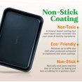 thumbnail image 4 of NutriChef Non-Stick Cookie Sheet Baking Pans - 2-Pc. Professional Quality Kitchen Cooking Non-Stick Bake Trays, Blue Diamond, One Size (NC2TRBU.5), 4 of 8