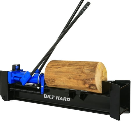 BILT HARD Hydraulic Log Splitter 12 Ton, Manual Wood Splitter, Firewood Cutter Splitting Machine, Horizontal Full Beam Steel