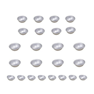 BESTOMZ 8pcs Stainless Steel Bath Bomb Mold DIY Make Bath Bombs 6.5cm/ 7cm  for Crafting Your Own Fizzles 