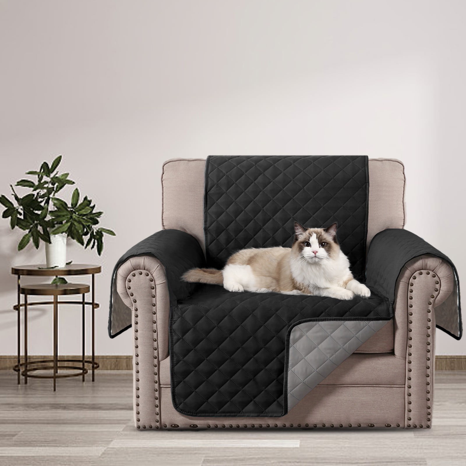 Reversible Sofa Cover Washable Couch Cover for Dogs with Elastic Straps Water Repellent Furniture Protector Couch Cover for 3 Cushion Couch Sofa Pet Friendly