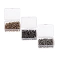 thumbnail image 1 of Rongfmy 1200 Pcs Perles Tête Épingles à Dessin Noir Or & Or, 1 of 9