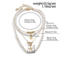 thumbnail image 5 of NICKSUN 18K Gold-Plated Pearl Layered Stack Chain Necklace Set Jewelry for Women Pearl Bohemian Style, 5 of 11