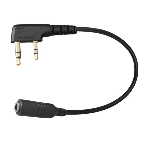 Light Weight 3.5mm Headsets Adapter Converts K Type 2Pin Radios To Standard 3.5mm Jacks For Two Way Radio