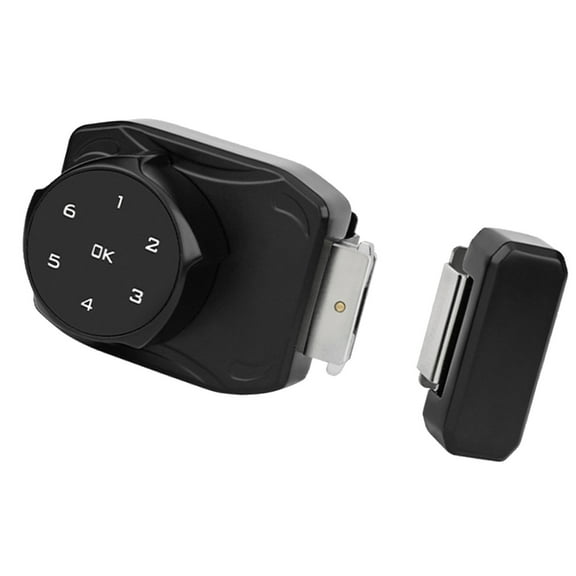 Zinc Alloy Frameless Glass Door Lock No Punching Electric Passwords Door Lock