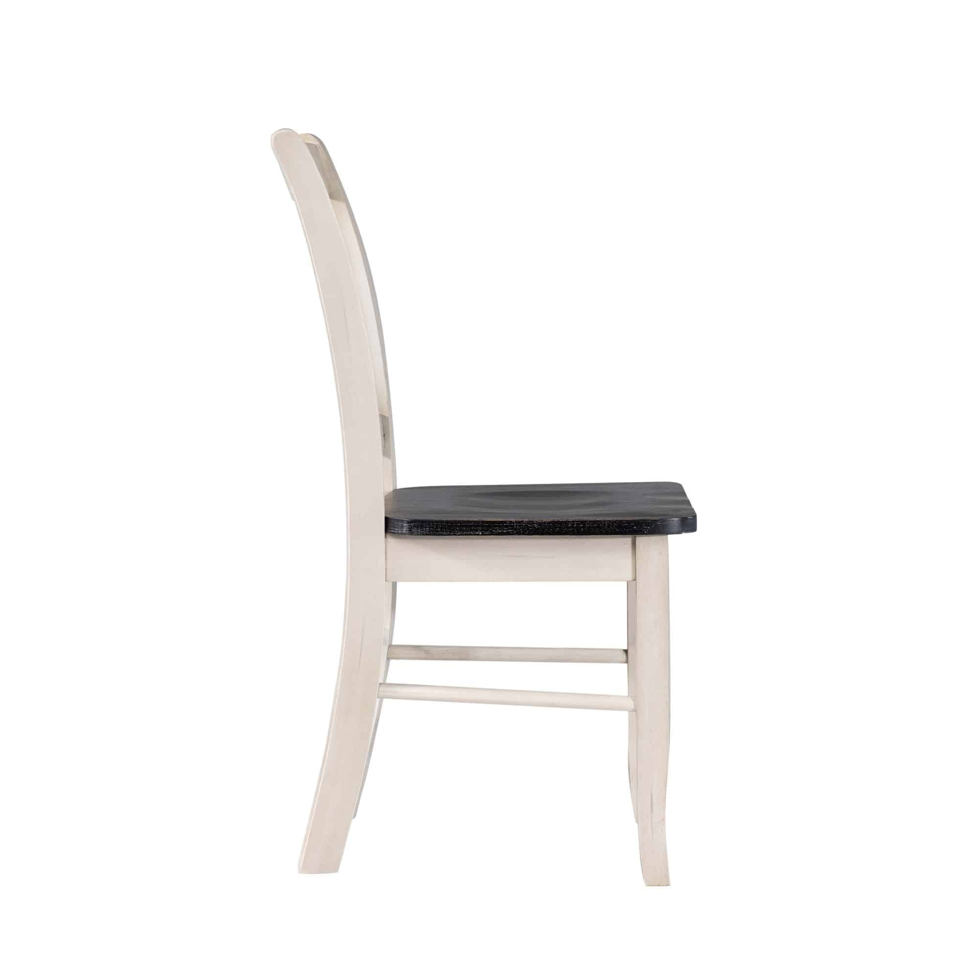Shaker Dining Chairs - Set of 2 - European Black Ash/Antique White