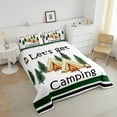 thumbnail image 4 of Erosebridal Happy Camping Bedding Sets Queen with Comforter, RV Camper Duvet Insert, Cartoon Camp Decor, Reversible 3-Piece, 4 of 7