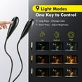 thumbnail image 2 of Liseuse Rechargeable, 14 LED 3 Couleurs 9 Modes Réglable, 360° Clip-on Light Sans Fil Cou Flexible Portable et Flexible, Convient pour Travail Voyage Lecture de Nuit, 2 of 8