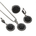 thumbnail image 3 of Stylish Rhinestone Necklace, Fashionable Pendant Set with Earrings and Ring, 3 of 4