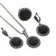 thumbnail image 2 of Black Resin Jewelry Set for Women Includes Necklace Ring and Earrings 4 Pieces, 2 of 4