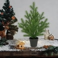 thumbnail image 5 of Christmas Tabletop Mini Tree 19" Green Xmas Pine Tree Christmas Decor with Burlap Pots for Home Indoor for Home Miniature Trees with Linen Base for Dining Table Kitchen Desk Home, 5 of 6