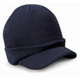thumbnail image 3 of Sombrero de invierno unisex Salvador suave de punto Elástico cálido con visera Azul oscuro, 3 of 7