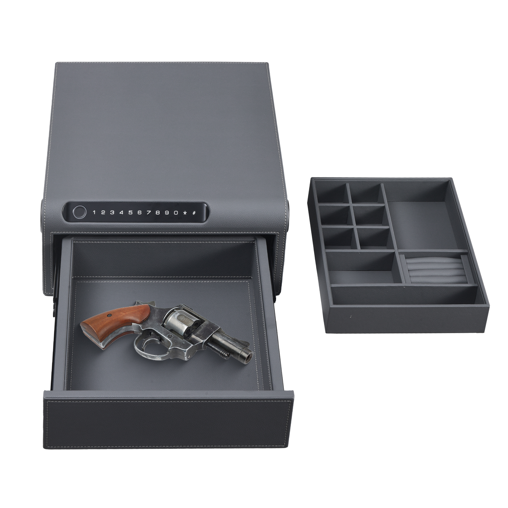 Biometric Drawer Safe: Quick-Access Pistol & Jewelry Safe for Home