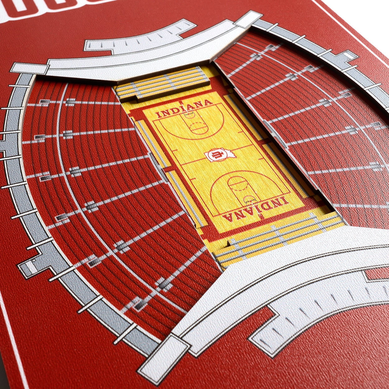 Indiana Hoosiers 8'' x 32'' 3D StadiumView Banner