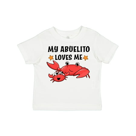 

Inktastic My Abuelito Loves Me- Cute Crab Family Gift Toddler Boy or Toddler Girl T-Shirt