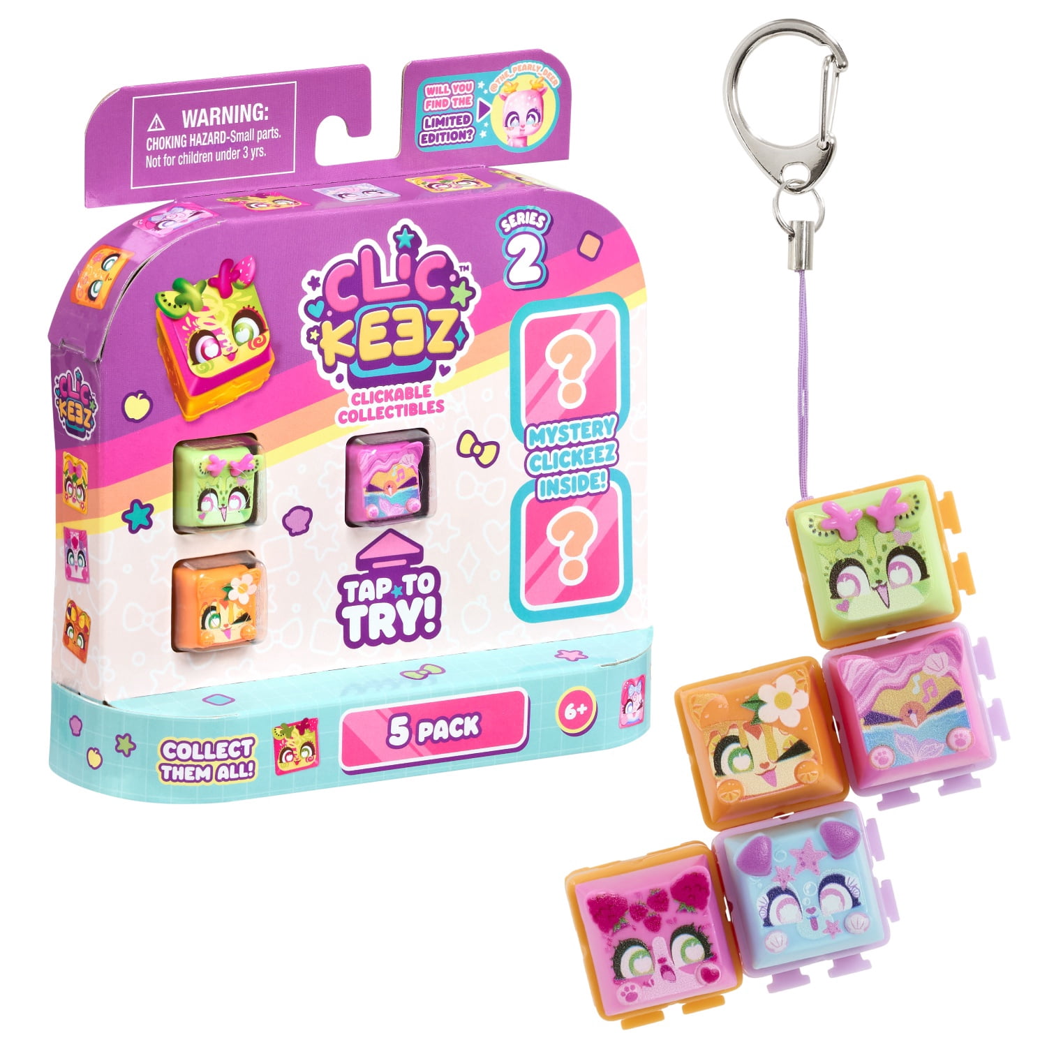 Clickeez Series 2 Mystery 5-Pack [5 RANDOM Clickable Collectibles!]