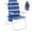 Blue & White, variant on LAZY BUDDY 15.7'' Tall Backpack Beach Chair for Adults, Folding Beach Camping Chair with 5-Position with Storage Bag, Cup Holder & Cooler Pouch