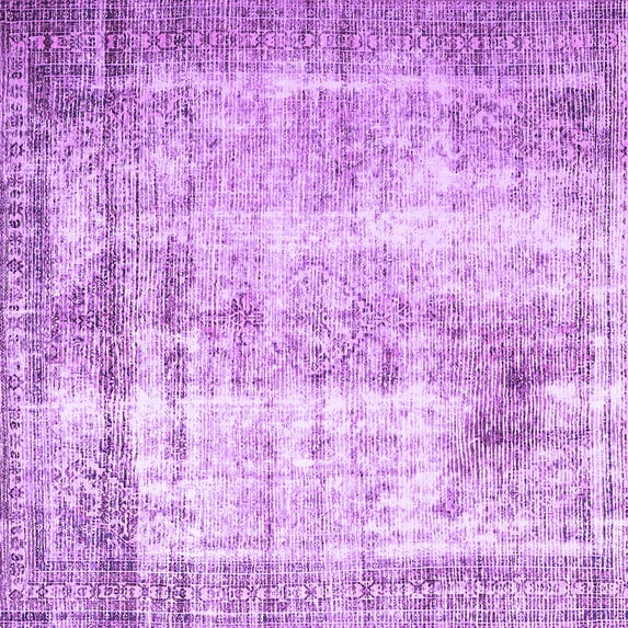 Ahgly Company Indoor Square Persian Purple Traditional Area Rugs, 4' Square