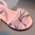 thumbnail image 5 of EnJoCho Fashion Spring Summer Children Sandals Little Girls Flat Open Toe Rhinestone Solid Bowknot Princess Style Baby Girls Casual Daily Shoes, 5 of 9