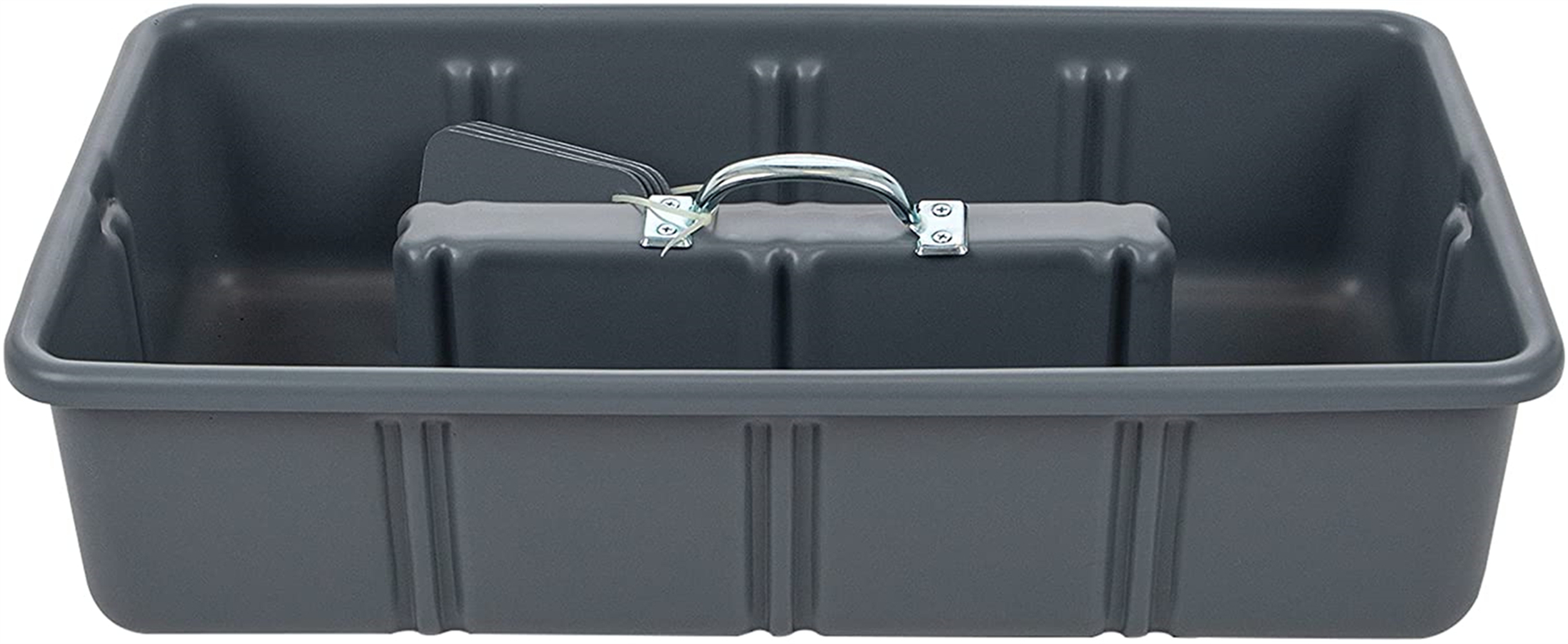 Tote Tray High Density Plastic Tote Tray, Grey Multiuse Tray with 6