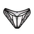thumbnail image 4 of Varsbaby Lace Sexy Thongs Embroidery Transparent Low Rise Underwear Panty, 4 of 8