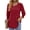 Wine Red, variant on Pleated Blouses for Women Dressy Casual 3/4 Sleeve Womens Tops with Smocked Cuffs Summer Fall Shirts