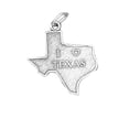 thumbnail image 1 of Sterling Silver 20" 1.2mm Box Chain "I LOVE Texas" Texas State Pendant Necklace, 1 of 2