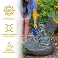 thumbnail image 4 of Sunnydaze 30"H Electric Fiberglass Fairy Shell Outdoor Water Fountain, 4 of 10