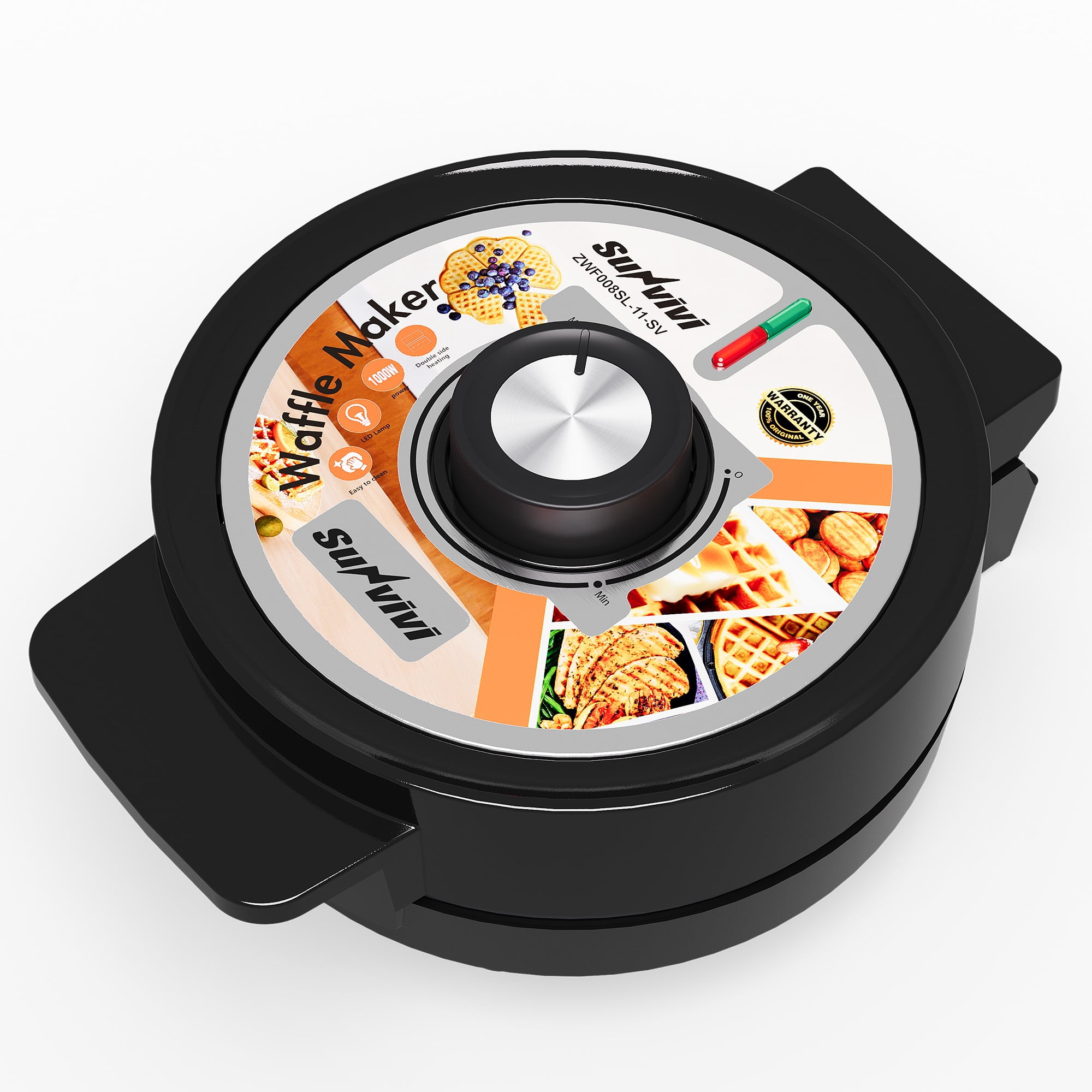 Cozy Home 5 Heart-Shaped Waffle Maker with Adjustable Temp