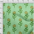thumbnail image 3 of oneOone Viscose Jersey Sea Green Fabric Floral Craft Projects Decor Fabric Printed By The Yard 60 Inch Wide, 3 of 4
