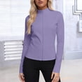 thumbnail image 2 of Women's Upf Sun Protection Zip Front Long Sleeve Jacket with Cinched Waist, Casual Lightweight Outerwear for Hiking Beach Travel Fashion Essential Gift for Women | CSEONE,Purple XL, 2 of 9