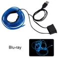 thumbnail image 3 of Sidaley Iluminación interior del coche Tira de LED Decoración Guirnalda Línea de tubo de cuerda de alambre Luz de neón flexible con unidad de Automoción decorativa y accesorios azul Sidaley VI000919-02B, 3 of 6