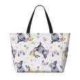 thumbnail image 2 of Pofeuu Rabbit And Butterfly Print Beach Bag,Waterproof Sandproof Beach Tote Bag, Large Capacity Foldable Beach Bags for Women, 2 of 7