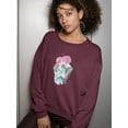 thumbnail image 2 of Anime Couple Sweet Kiss Sweatshirt Women -Image by Shutterstock, Female XX-Large, 2 of 4