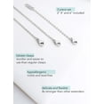thumbnail image 5 of Extensores de collar Altitude Boutique 5, 10 y 15 cm, color plata, 5 of 5