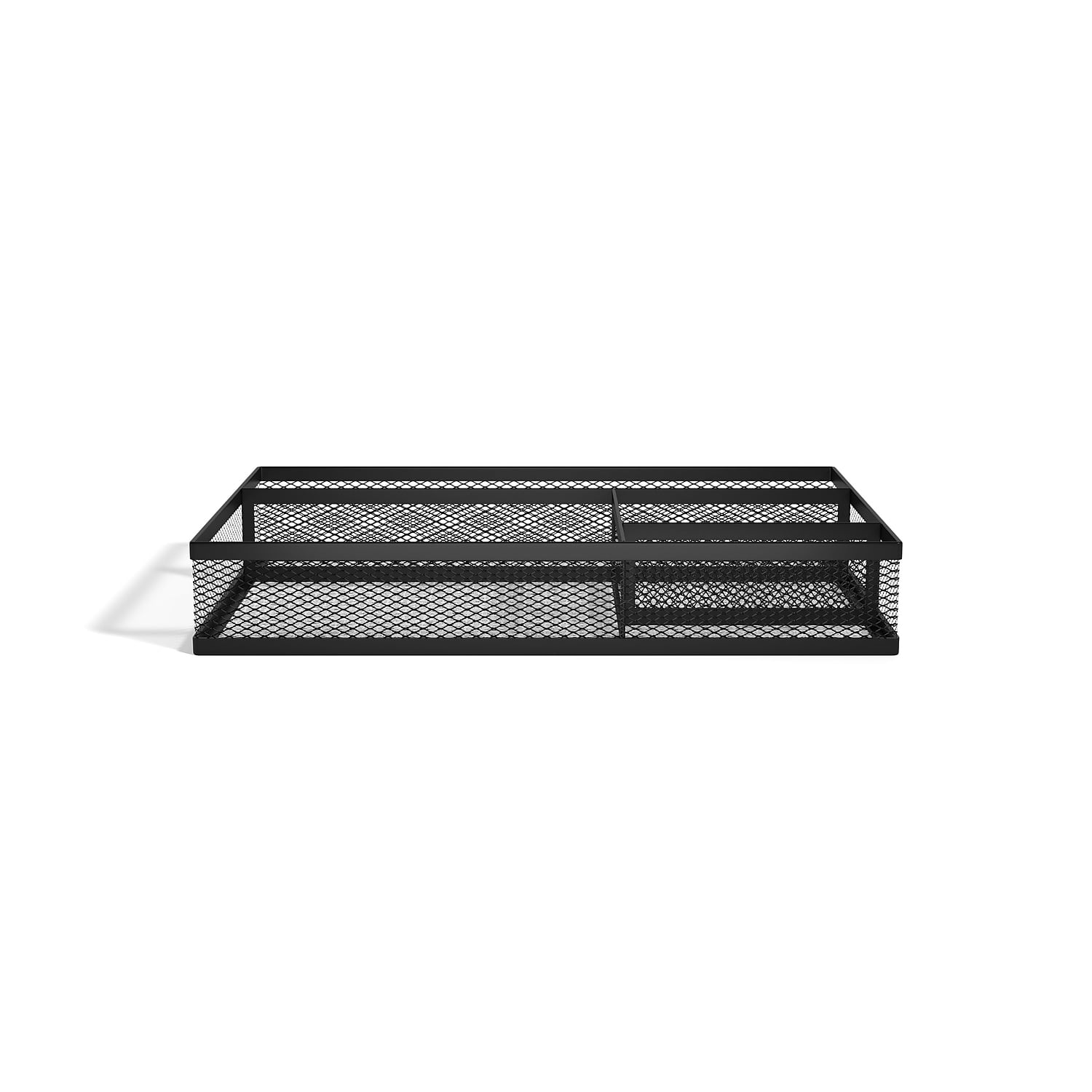 Staples TRU RED 4 Compartment Mesh Drawer Organizer Matte Black TR57546-CC