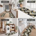 thumbnail image 5 of Black Marble Gold Wave Pattern Kitchen Rugs Sets Of 3,Kitchen Runner Rugs Non Skid Washable,Decorative Kitchen Floor Mats for Kitchen,Sink,Laundry,17"x30"+ 17"x47" + 17"x59", 5 of 6