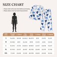 thumbnail image 4 of Pajama Sets for Women 2 Pcs, blue stingrays cute Dots Button Down Long Sleeve Sleepwear Lounge PJ Sets, 4 of 6