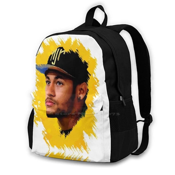 Neymar-mochila de viaje para ordenador portátil, bolso de moda, para viajeBackpack-BlackOneSize Fivean unisex