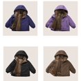 thumbnail image 5 of YunPes Toddler Boys Fleece Lined Puffer Jacket Full Zip Hooded Winter Coat with Zip Pockets Kids Windproof Warm Outerwear, 5 of 7