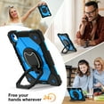 thumbnail image 6 of Elehold Case for iPad Air 11 Inch Case 2024 (6th Generation),Sturdy Heavy Duty Shockproof Protective Case with Rotating Handle Grip Stand, Shoulder Strap for iPad Air 11-inch M2 (2024),Black + Blue, 6 of 8