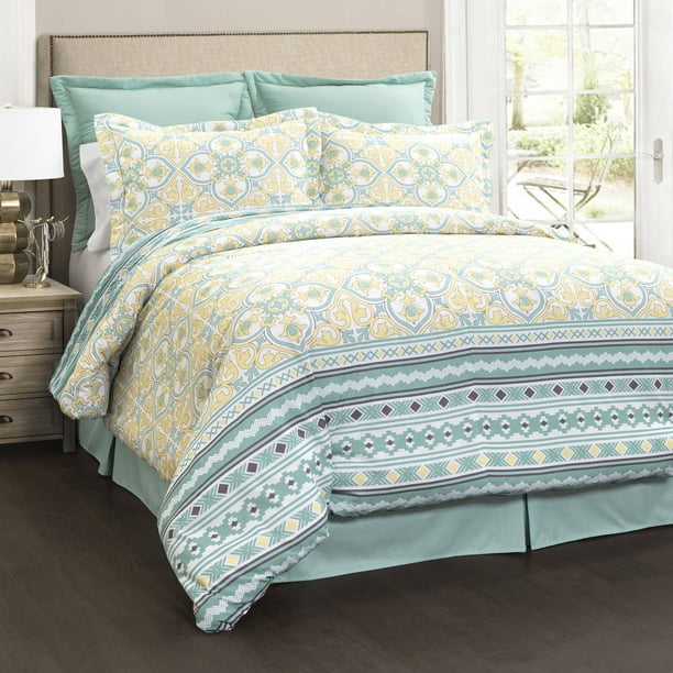 Carlene Comforter 6pc Set, Blue - Walmart.com - Walmart.com