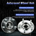 thumbnail image 5 of Front Wheel Bearing Hub Set Assembly Fit for 2008-2014 Dodge Avenger/2011-2014 Chrysler 200/2007-2010 Chrysler Sebring w/o ABS, Easy to Install, OE Direct Replacement - 513263, Reduce Noise, 5 of 6
