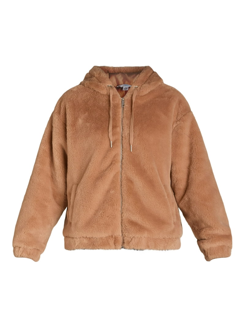 【iNtimite】【50％OFF】Eco Fur Zip Hoodie Chic Fur Zip-Up Hoodie CN416 - Acubi style | LEWKIN