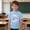 Blue, variant on Kids Boys Girls School T Shirts Summer Crewneck Short Sleeve Back to School Funny Graphic Printed Tees Loose Fit Cotton Shirts 3-10 Years