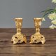 thumbnail image 3 of Paquete de 2 candelabros de metal candelabros de boda decoración del hogar plata L, 3 of 5