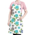thumbnail image 5 of Pioneer Flower Floral Print Pattern Apron for Women and Men, Cotton Linen Waterproof with Pockets, Adjustable, 33x27 Inch for Kitchen, Gardening, BBQ, Salon, 5 of 6