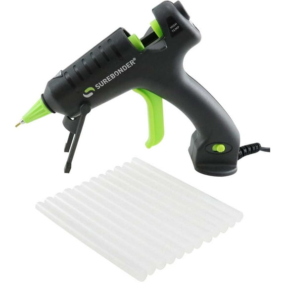 Surebonder Black H-195FKITW-N 20 Watt Mini Size High Temperature Detail Glue Gun with 12 Sticks