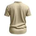 thumbnail image 7 of Hogleaql Tshirts Shirts for Men Casual Button Down Short Sleeve Shirt Beach Vacation Wedding Lightweight Comfy T-Shirts Khaki XL, 7 of 7