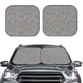 thumbnail image 2 of Fotbe Black And White Houndstooth Juego de 2 Piezas de Parasoles para Parabrisas | Bloqueador Solar para Auto | Accesorios Plegables para Protección Solar Interior-Medium, 2 of 6